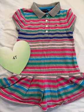 Tommy Hilfiger - Multicolor Striped Short sleeve Polo Dress